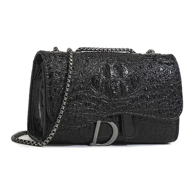 SURELAPTOP PU Shoulder Bag Women's Crocodile D Chan-7
