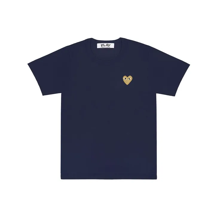 CDG Play T Shirts Women's Marine Blue-0