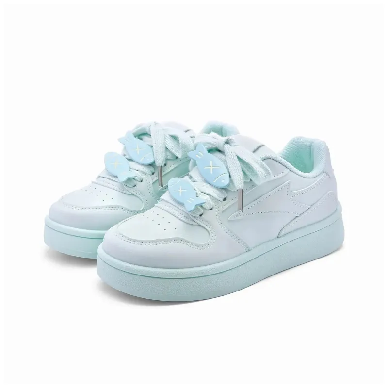 OAOQ Cushioning, Abrasion Resistant, Lightweight, And Breathable Low Top Platform Skateboard Shoes Unisex-12