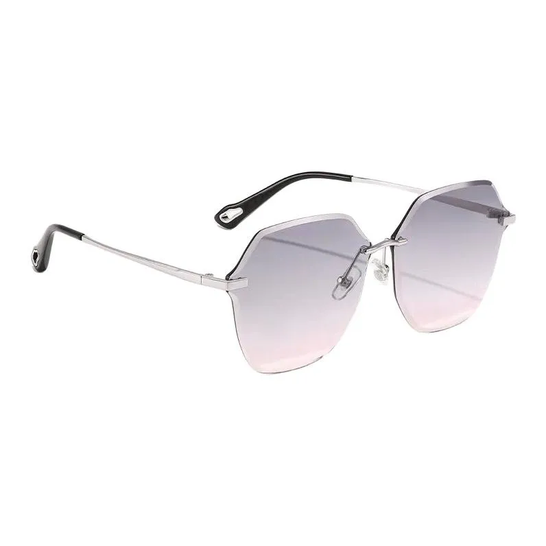 JEANSWEST Metal Irregular Shape Sunglasses Unisex-1