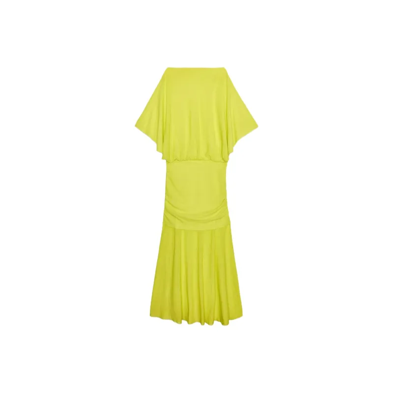 ZARA Short Sleeved Dress Women's Lime-1