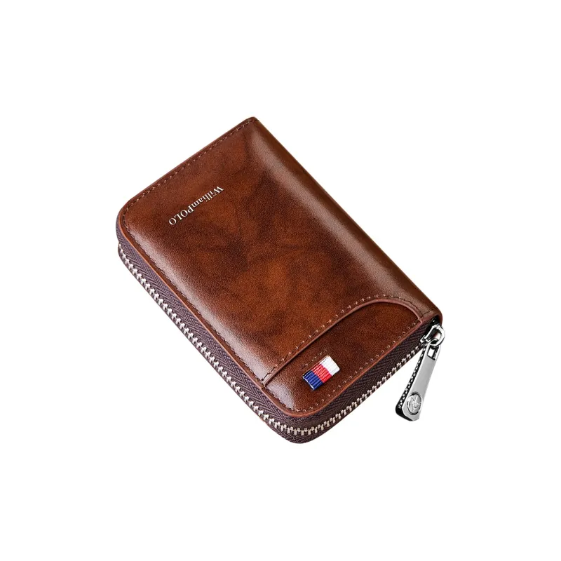 WilliamPOLO Cow Leather Multifunction Accordion Wallet Driver's License Card Holder Unisex Multicolor-9