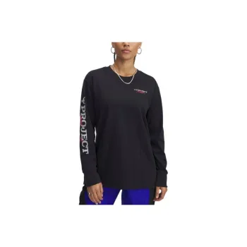 Under Armour ProjectRock Drop Shoulder Sleeve T Shirt Women's Black