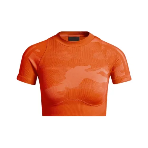 Adidas Ivy Park Knit Crop Top Solar Orange