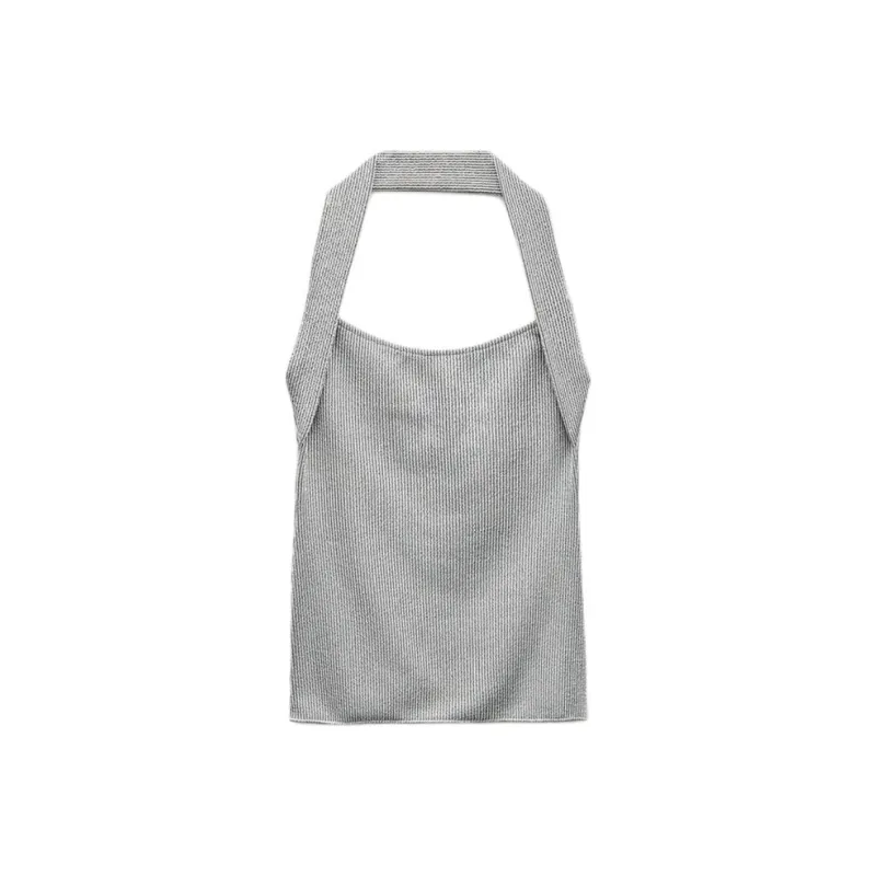 ZARA Tank Tops Women's Gray-0
