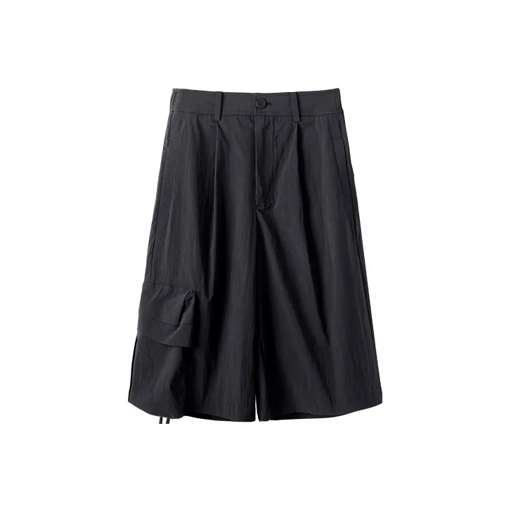 HUANXIANGZHE Casual Shorts Unisex Black-0