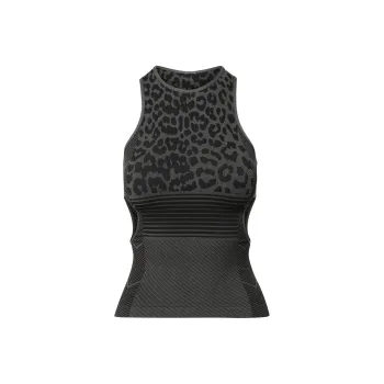 GANNI Cut Out Detailed Leopard Jacquard Tank Top