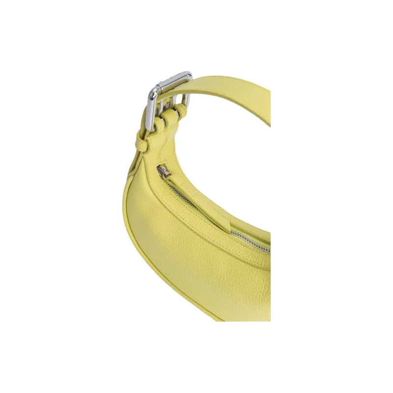 By Far Soho Grained Cow Leather One Shoulder Handbags Small Size Women's Yellow Apple-4
