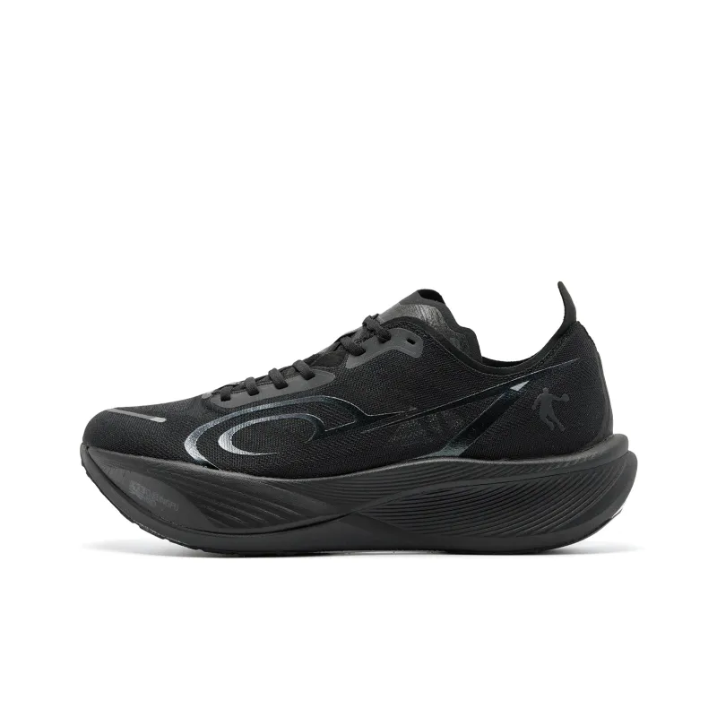 QIAODAN Feiying PB3 Enhanced Edition Running Shoes Men Low Top Black Iron Gray-0
