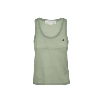 Victoria Beckham Crewneck Crepe Tank Top