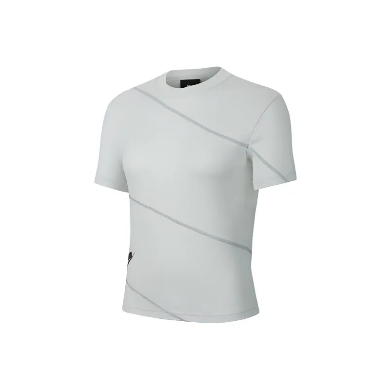 Nike Sportswear T Shirts Women's Light Silver/Light Lime-0