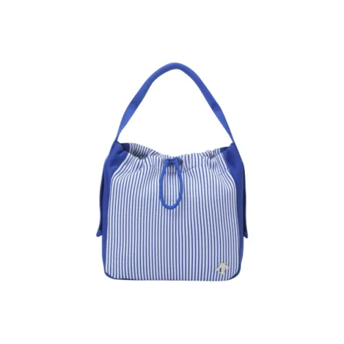 DESCENTE Polyester Handbag Mini Women's Blue & White