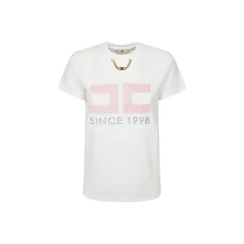 Elisabetta Franchi Logo Printed Crewneck T Shirt