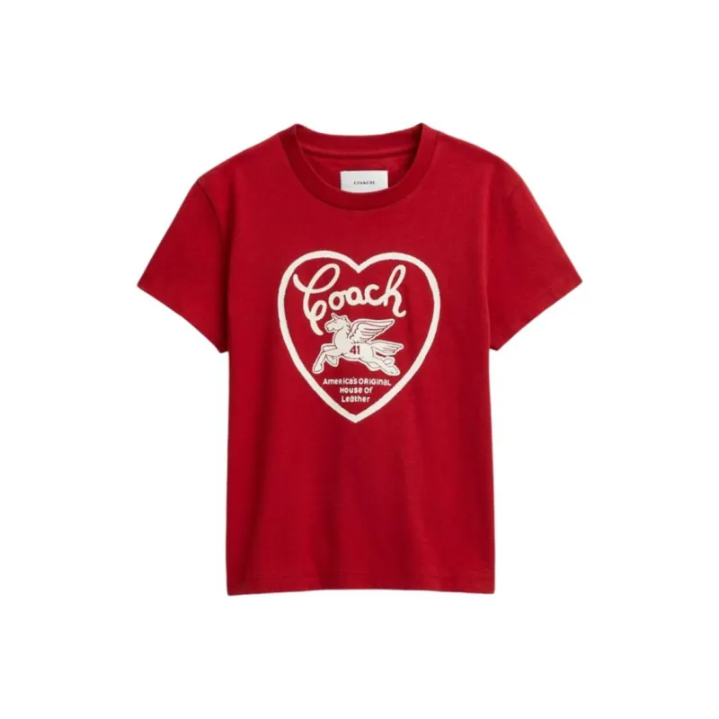 COACH T Shirts Women's Red-0