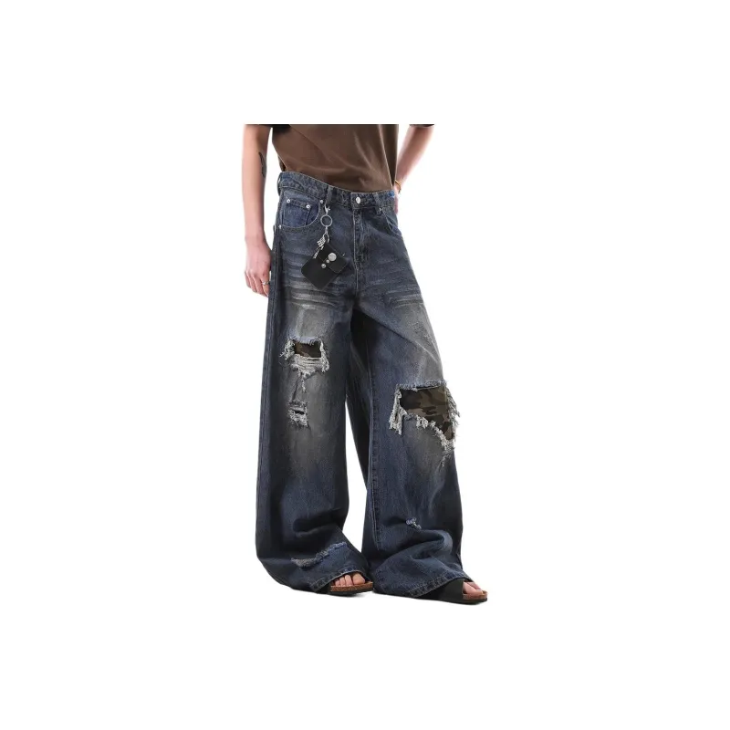 KVIV Jeans Men Vintage Blue -0