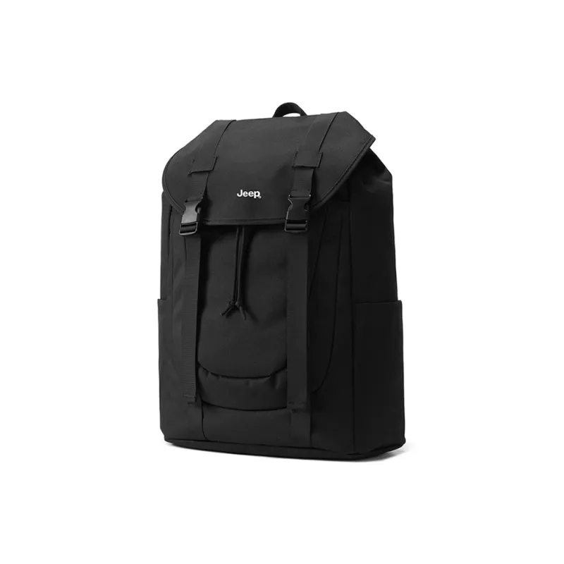 Jeep Fabric Backpack Unisex Preppy Black, Snow, Dark Blue-1