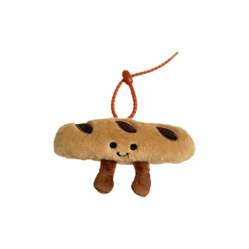 XZAN Cartoon Doll Bag With Bag Charm Keychain Baguette Food Plush Toy, Creative Accessory