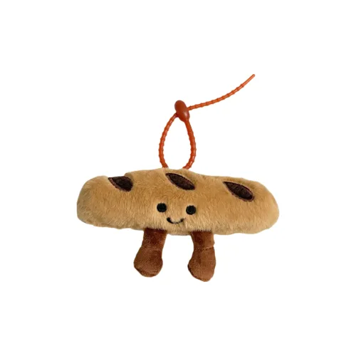 XZAN Cartoon Doll Bag With Bag Charm Keychain Baguette Food Plush Toy, Creative Accessory