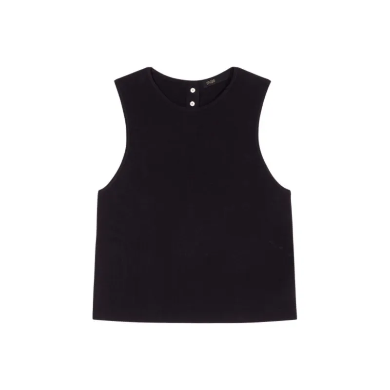 Maje Knitted Crop Top-0