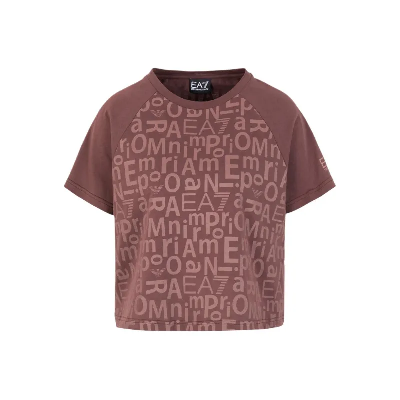 EMPORIO ARMANI EA7 Raglan Sleeve T Shirt Women's Red-0