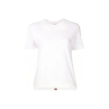 THOM BROWNE Rwb Stripe Asymmetric Hem T Shirt