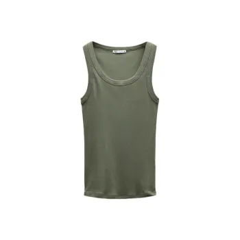 ZARA Tank Tops Women's Khaki