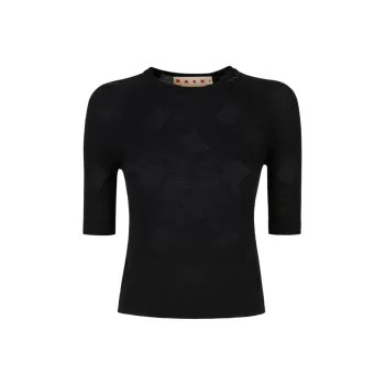 MARNI Short sleeve Textured Top