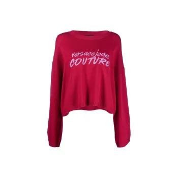 VERSACE JEANS COUTURE Embroidered logo Wide sleeve Jumper