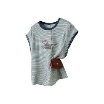 TOUCH T Shirt Women's Green Stripes