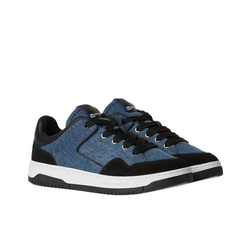 KARL LAGERFELD KLJ KREW Low Top Skateboard Shoes Men's Blue-2