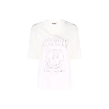 GANNI T Shirts Women's White