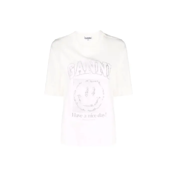 GANNI T Shirts Women's White-0