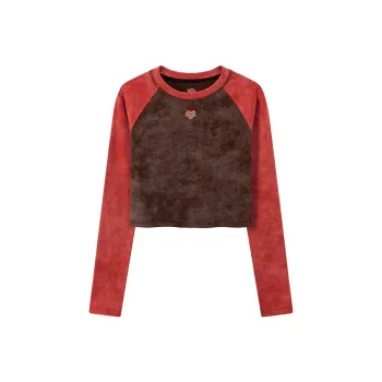 CHUU T Shirt Women's Vintage Red