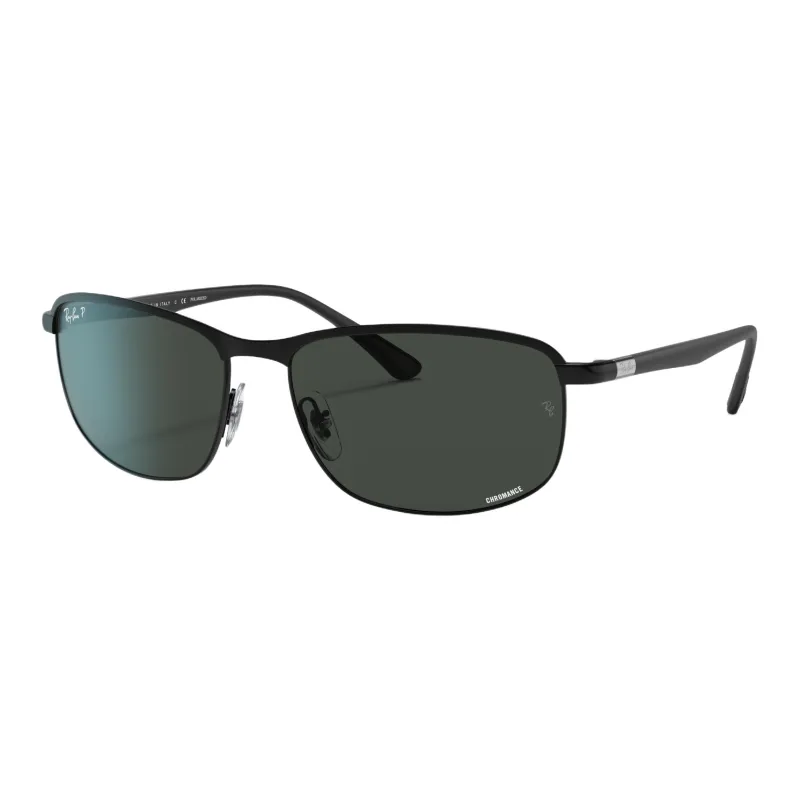 RayBan Metal Square Sunglasses Unisex Black-0