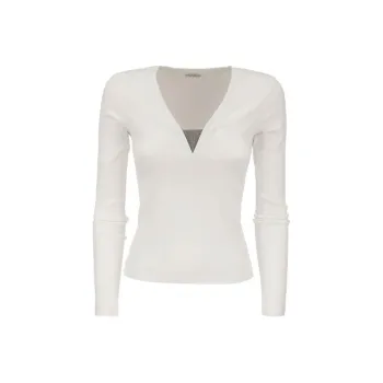 Brunello Cucinelli V Neck Long Sleeved Top