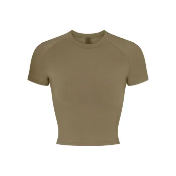 skims New Vintage Cropped Raglan T Shirt ARMY