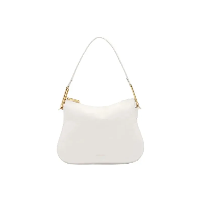 COCCINELLE Magie Grain Cow Leather Shoulder Bag Trumpets Women's White-0