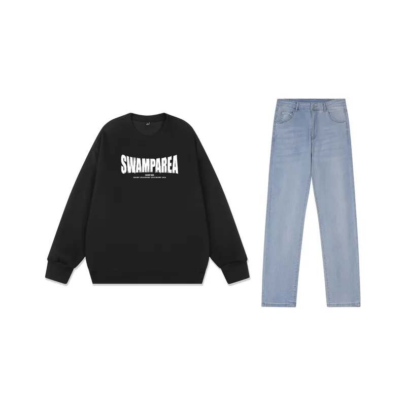 SWAMP AREA Sweatshirt Sets Unisex-36