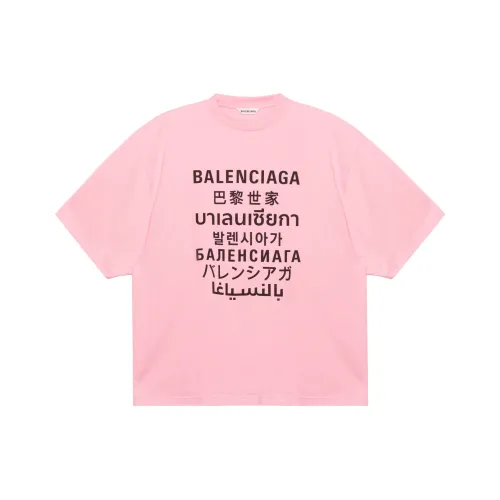 Balenciaga Languages Oversized T Shirt 'Pink/Black'