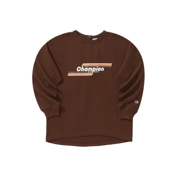 Champion Crew Neck Loose Fit Straight Long Sleeved T Shirt Japan Version Women's