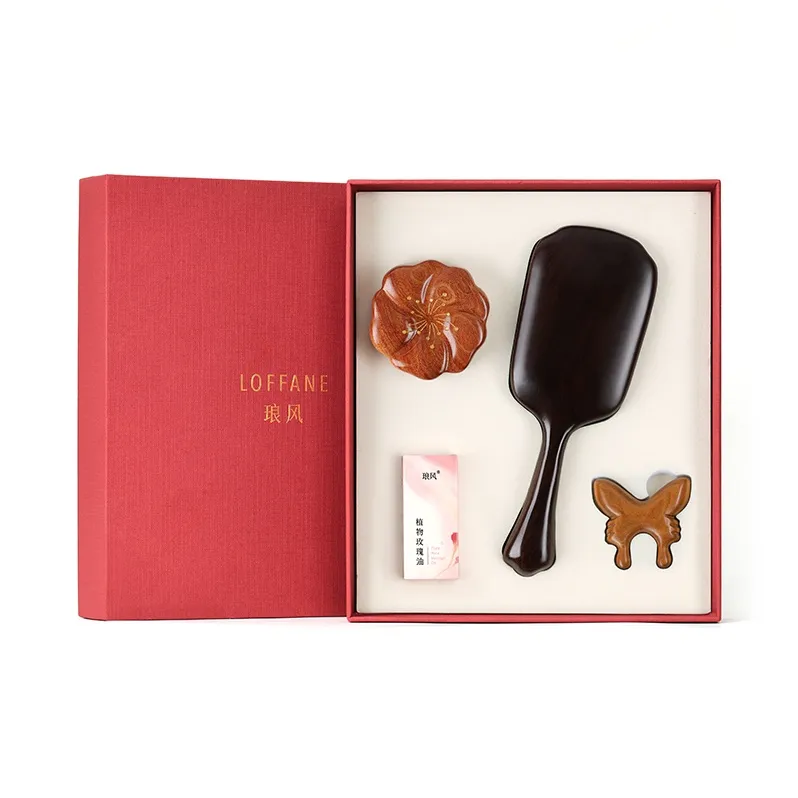 Lang Wind Fan Feather Set Massage Scalp Meridians-0