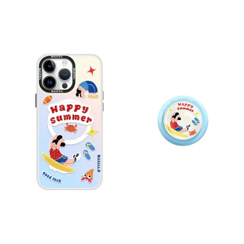 Marsfield Acrylic Material Laser Magnetic Case Active Girl Phone Cases Compatibility Apple 16/15/14/13 Pro/Pro Max-6