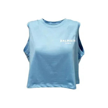 BALMAIN Tank Tops Women's Blue