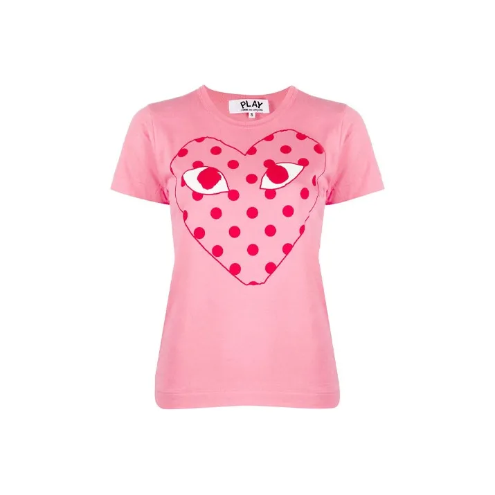 CDG Play T Shirts Women's Pink-0