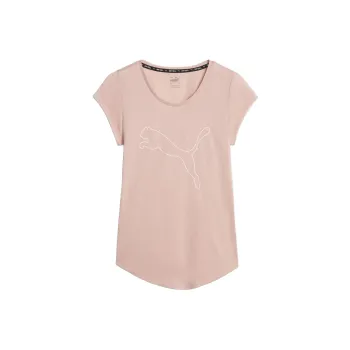 PUMA T-shirt De Sport Chiné Performance Cat Femme T-Shirt Women's Pink
