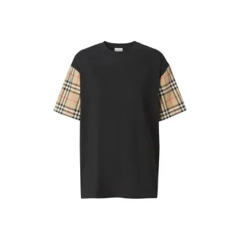 Burberry Vintage Check-Sleeved Crewneck T-Shirt