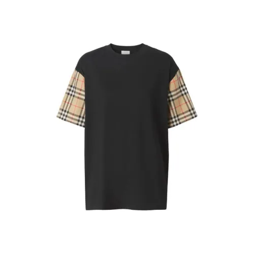 Burberry Vintage Check-Sleeved Crewneck T-Shirt