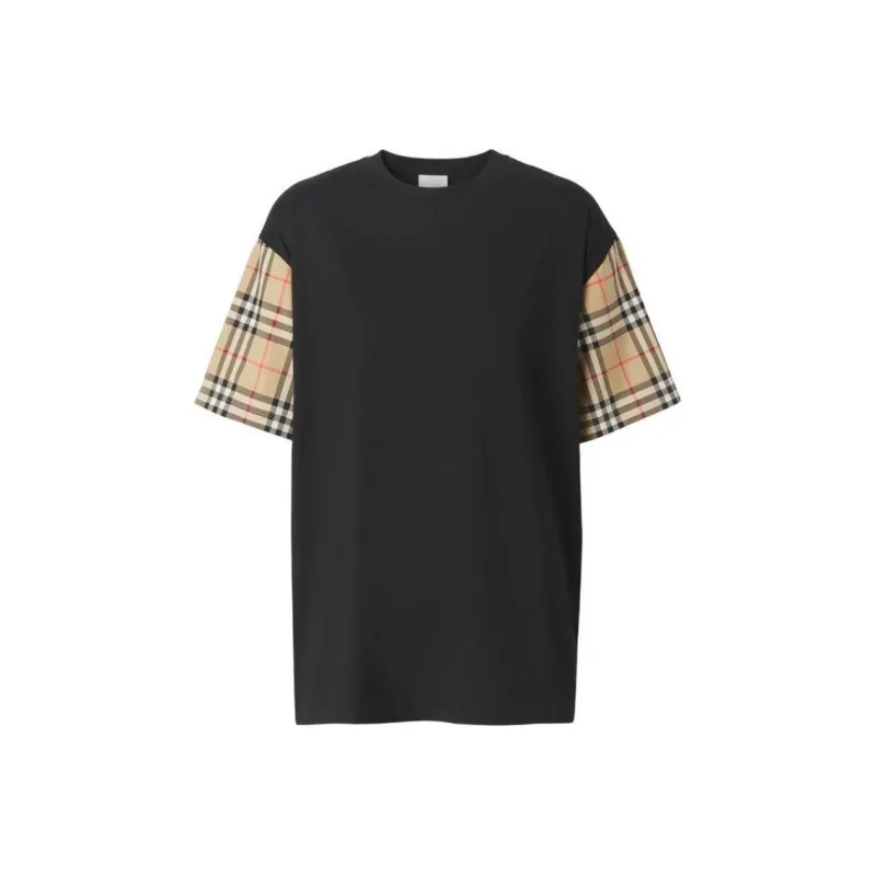 Burberry Vintage Check-Sleeved Crewneck T-Shirt-0