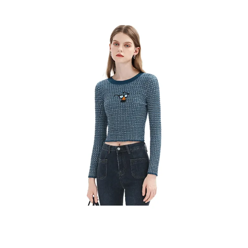 FOREVER 21 Crop Tops Women's Blue-0