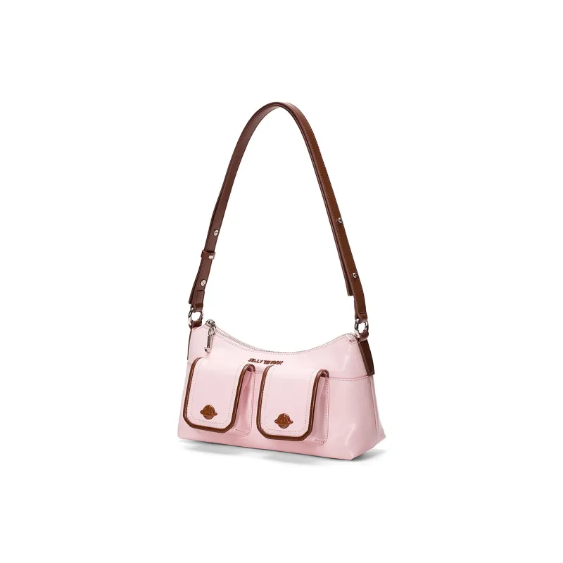 JELLYTOYBOY Cow Leather With Artificial Leather Planet Frame Shoulder Bag Shoulder Bag Women's Multicolor-8
